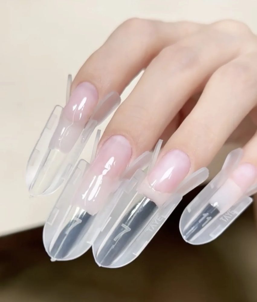 120 Stück Raketenförmige Sandwich-Doppel-Nagelformen, Perfekte Form für Nagelverlängerung, Gel-Sandwich-System, Nagel-Maniküre-Set