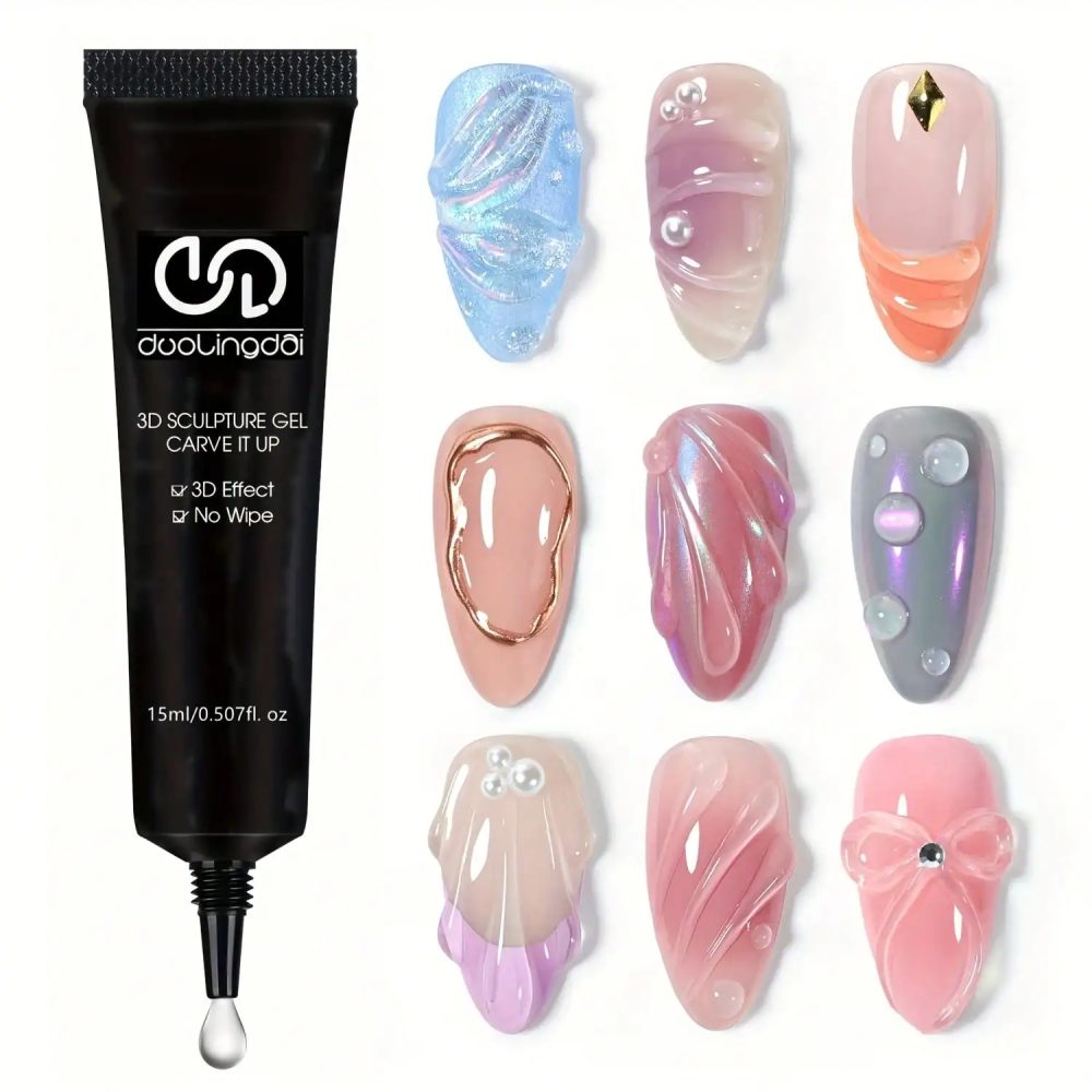3D-Gel ? Nail-Art-Modellierungsgel, geeignet für Nageldesign, Herbst und Winter, DIY-Nagelkunst zum Malen, Formen, Bildhauerei