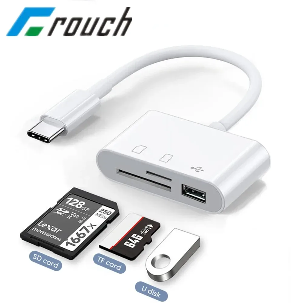 Crouch 3-in-1 OTG USB Typ C Adapterkabel TF CF SD Speicherkartenleser Schriftsteller Compact Flash für Huawei MacBook Samsung Xiaomi