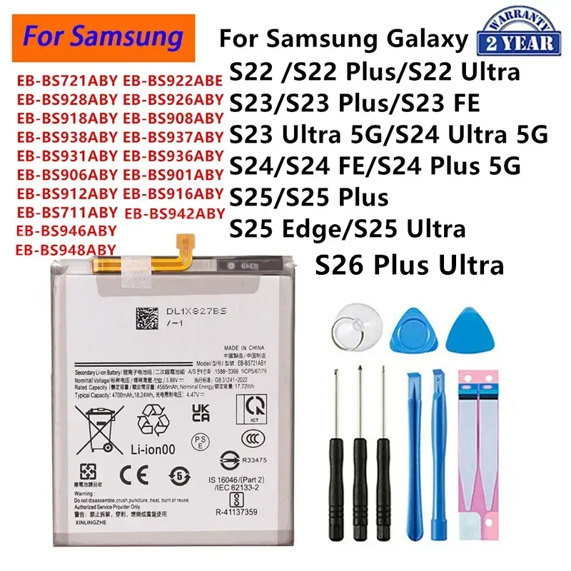 EB-BS901ABY EB-BS937ABY EB-BS721ABY EB-BS948ABY Akku für Samsung Galaxy S22 S23 S24 S25 S26 Plus Ultra S24 FE S25 Edge