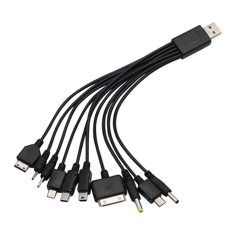 Universelles USB-auf-Multi-Stecker-Handy-Ladekabel 10- bis 1-USB-Kabel für Samsung Xiaomi Huawei Google OPPO Vivo Ladekabel