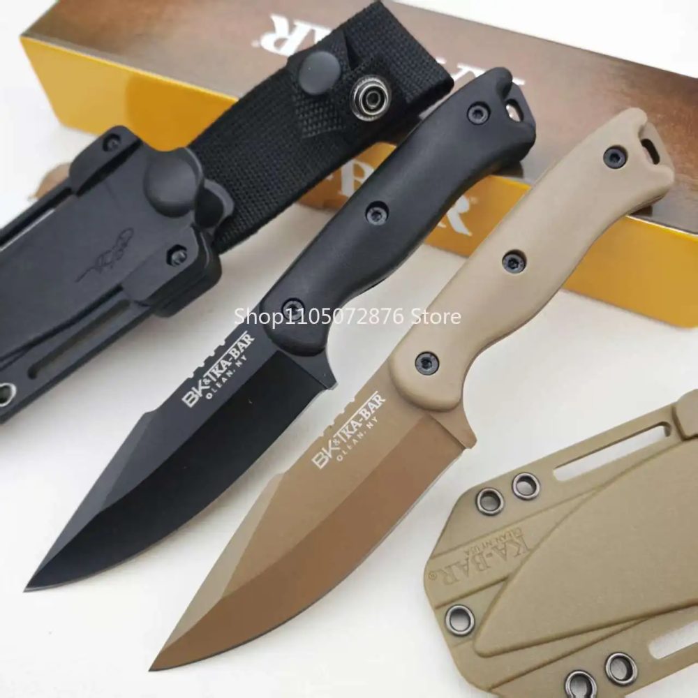 BK18 Outdoor-Messer mit feststehender Klinge und Schutzhülle ? Tragbares, praktisches Outdoor-Werkzeug für Camping, Wandern und den Einsatz im Freien (EDC)