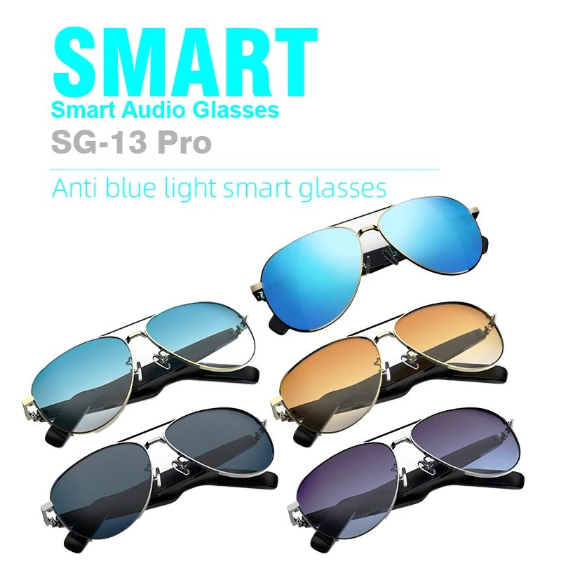 SG13 Smart Eyewear mit immersivem Open-Ear-Audio, stilvoller Farbverlaufsrahmen, Bluetooth 5.4 breit, kompatibel mit iOS und Android