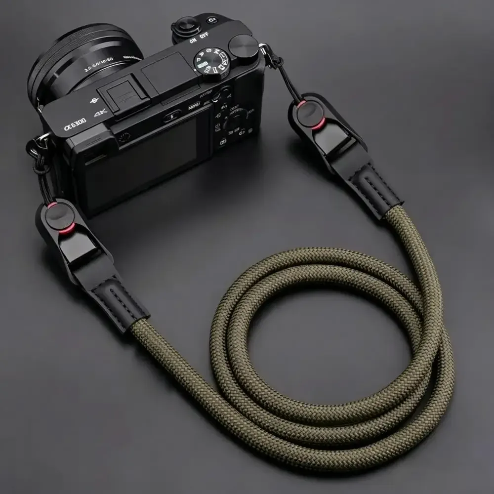 Kameragurt mit Schnellverschluss, rundes Seil, schnell abnehmbarer Schultergurt für spiegellose DSLR-Kameras, verstellbarer Kamera-Umhängegurt