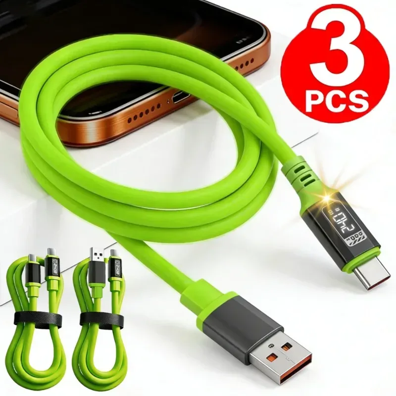 3er-Set 240W USB-C-auf-C-Datenkabel PD Schnellladekabel für iPhone 16 17 Samsung Xiaomi Smartphone 0,3m/1m/1,5m/2m Typ-C-Kabel