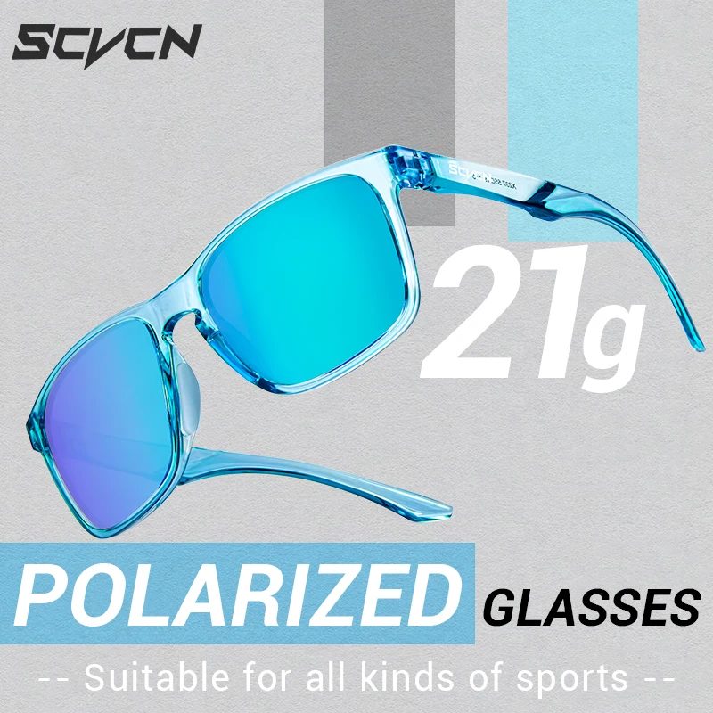 SCVCN Neue Polarisierte Sonnenbrille für Männer MTB Radfahren Gläser Outdoor Sport Fahrrad UV400 Brille Frauen Straße Fahrrad Radfahren Gläser