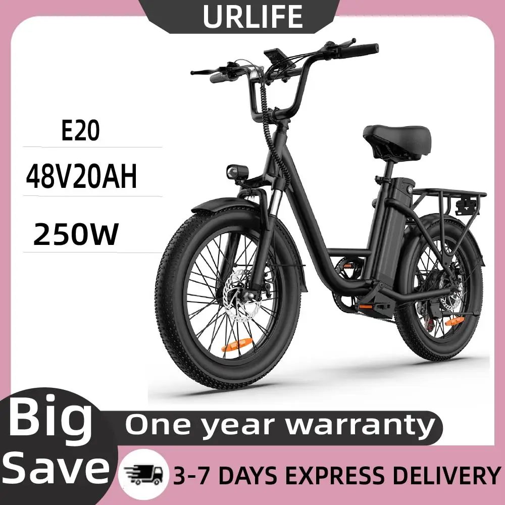 URLIFE E20 Elektrofahrrad 250W Motor 48V 13Ah 20 Zoll City-Pendler Erwachsenen-Elektrofahrrad