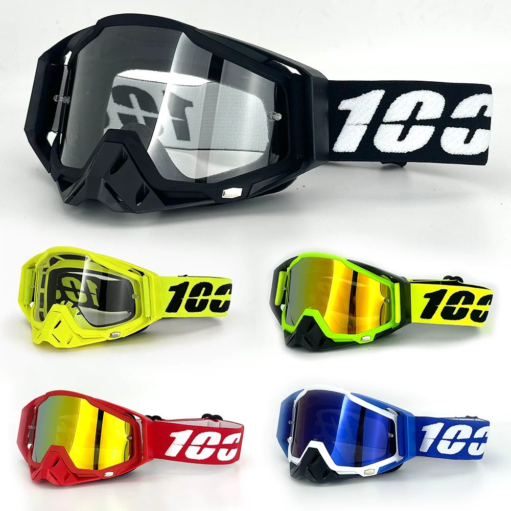 Motorradhelm-Brille für Männer und Frauen, Motocross Winddichte UV400-Schutzbrille, Offroad-Reiten MTB ATV Ski Rennbrille