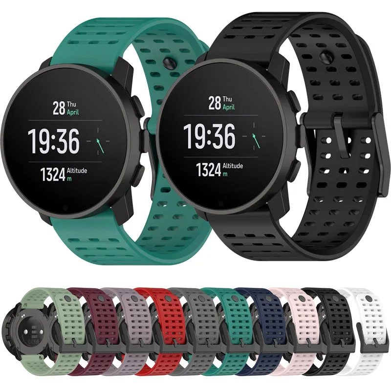 Silikon-Uhrenarmband für Suunto vertikale Bänder Sport-Silikon-Ersatzarmband für Suunto9 Peak Pro/Suunto5 Peak Copper