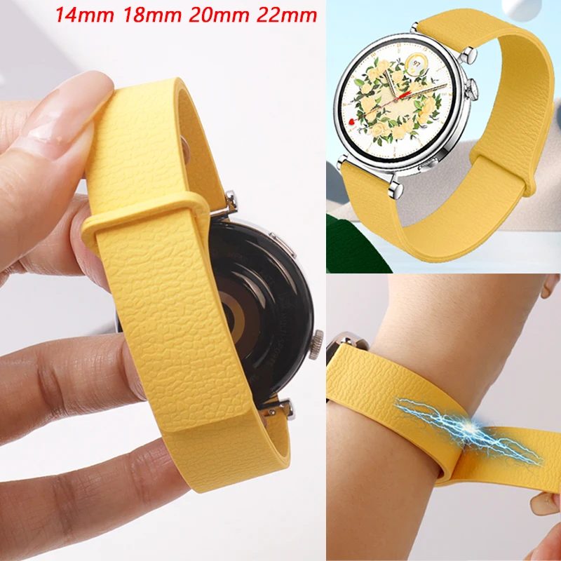 14mm 18mm 20mm 22mm Silikon Magnetband für Huawei Watch 6/5 GT6/5 Pro 46mm GT4 41mm Sportarmband für Samsung Galaxy Watch