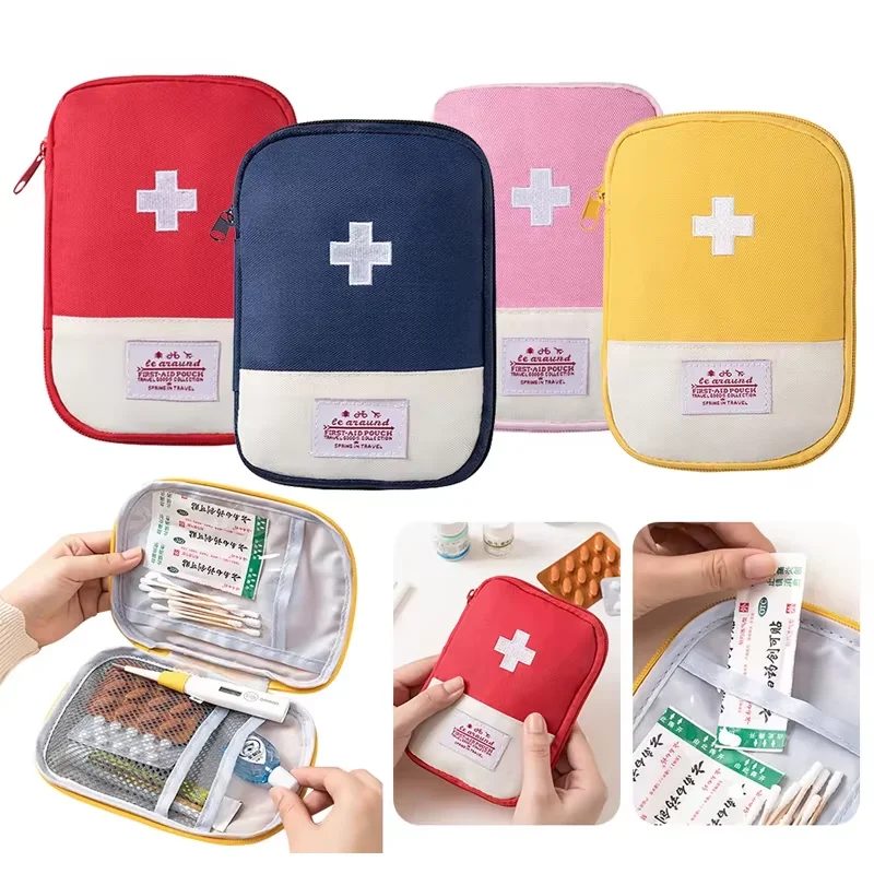Reise-Medizintasche Pillenaufbewahrungstasche Outdoor Essentials Notfall-Überlebenstasche Mini-Erste-Hilfe-Set tragbare Aufbewahrungstasche für Zuhause