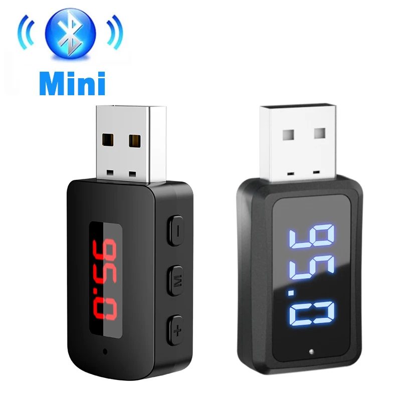Bluetooth 5,4 Auto Sender Empfänger Freis prec heinrich tung Auto Kit Mini USB Power Auto Wireless Audio Adapter für FM Radio