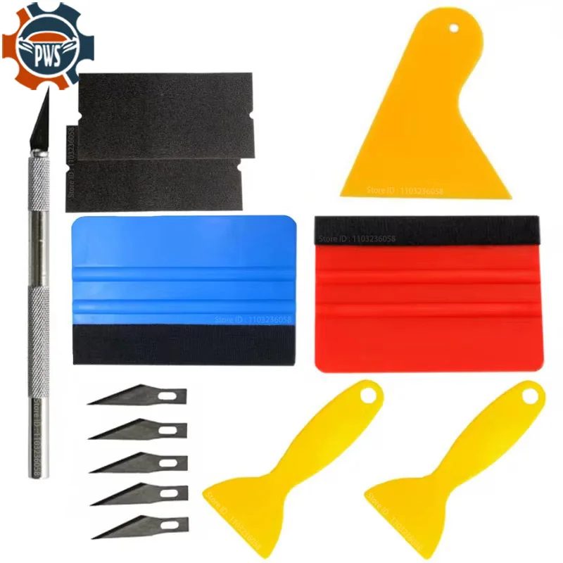 PWS Auto Werkzeuge Wrap Film Aufkleber Verpackung Werkzeug Fahrzeug Vinyl Wrap Fenster Tönung Film Tool Kit Cutter Hilfe Werkzeug Fenster Tönung