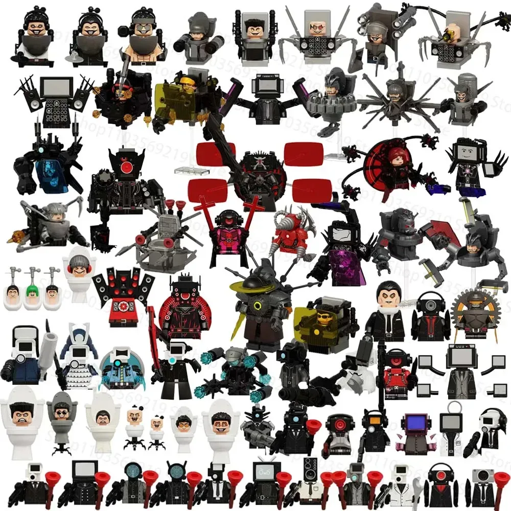 2026 Neue Skibidi Toiletten-Mann-Figuren Bausteine TV-Mann Titan Kameramann Speakerman Puzzle-Steine Actionfiguren Modell Spielzeug Geburtstagsgeschenk