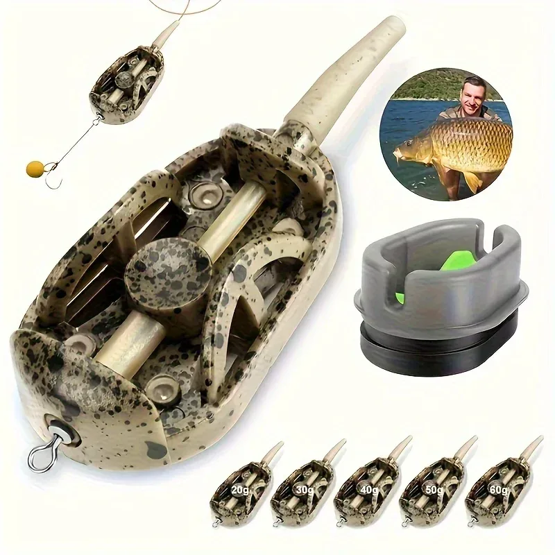 20g/30g/40g/50g/60g Methode Feeder, Angeln Inline Feeder, Karpfen Angeln Feeder Gerät Kit Feeder