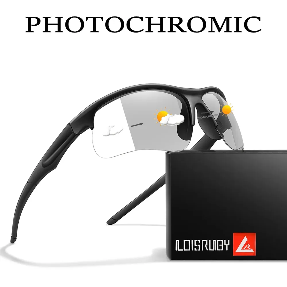 Trendy Stil Photochrome Sonnenbrille Für Männer Frauen Outdoor Mtb Fahrrad Radfahren Laufen Brillen Sport Fahrrad Winddicht Brille