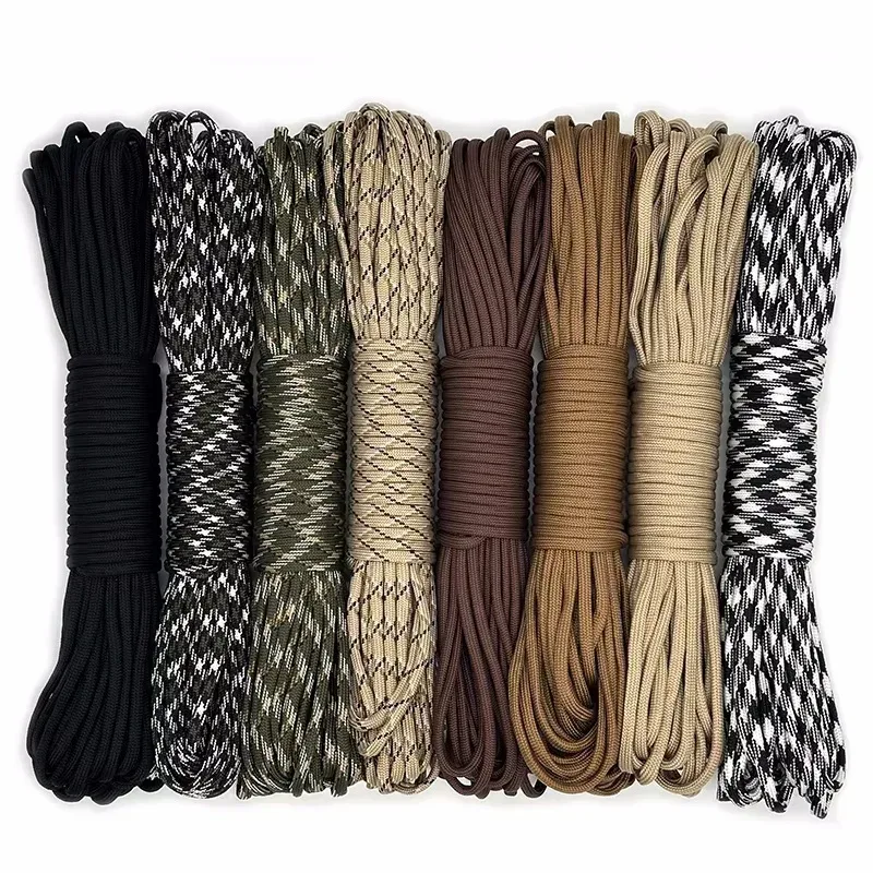 550 Paracord 7 Stränge 4 mm militärische taktische Fallschirmschnur Campingzubehör Outdoor Survival DIY Armband Seil