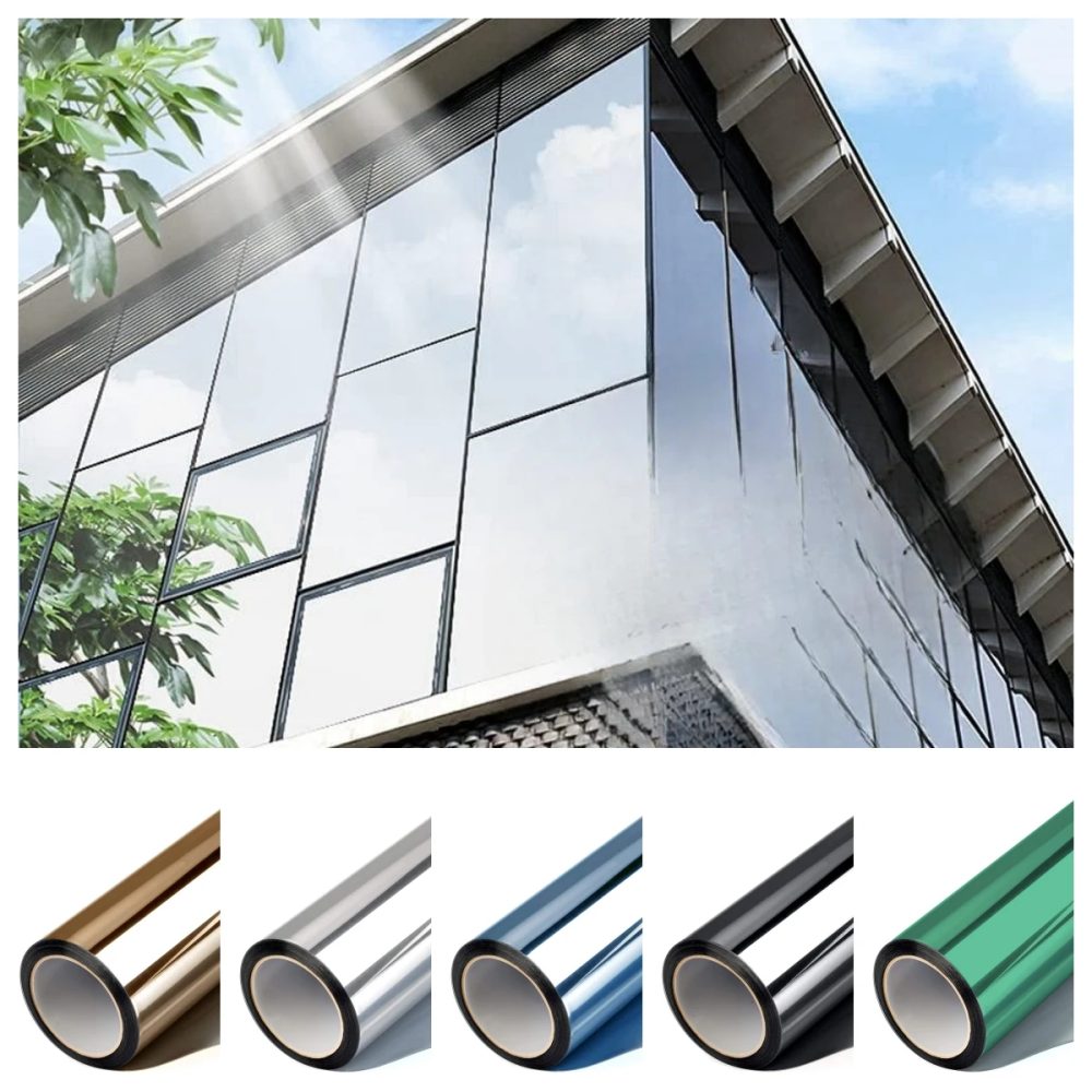 Sichtschutz-Fensterfolie, selbstklebend, Sonnenschutzfolie, Anti-UV, Einweg-Wärmeisolierung, Glasaufkleber für Zuhause, Büro, Dekoration