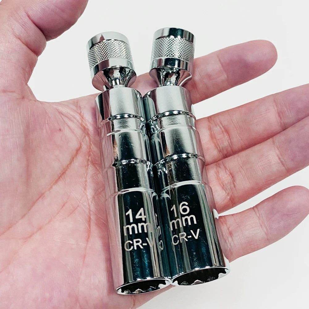 Universal Magnetische Zündkerze Hülse Dünnwandige Universalgelenk 14/16mm Automotive Reparatur Zündkerze Demontage Werkzeug