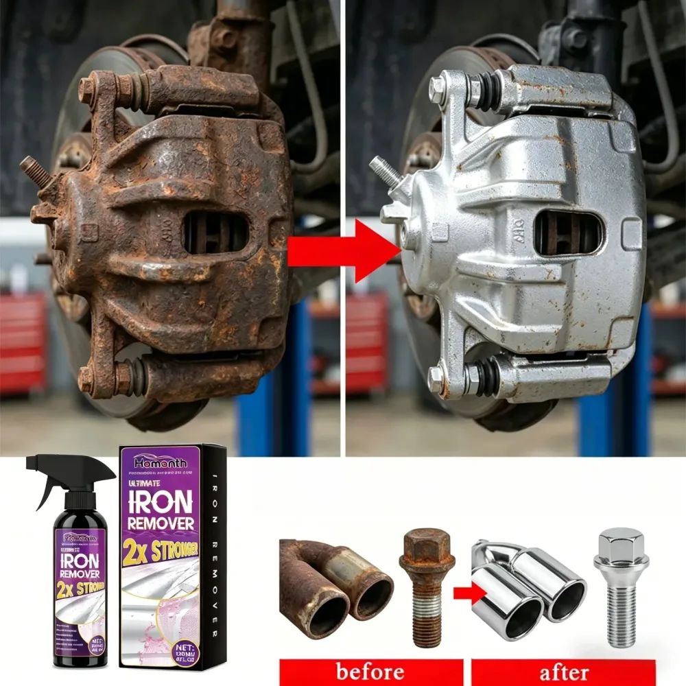 Neuester Rostentferner für Autos, Felgenpflege, Schneller Rostentferner, Auspuffrohr-Rostentferner-Spray, Reinigt Metallstaubflecken