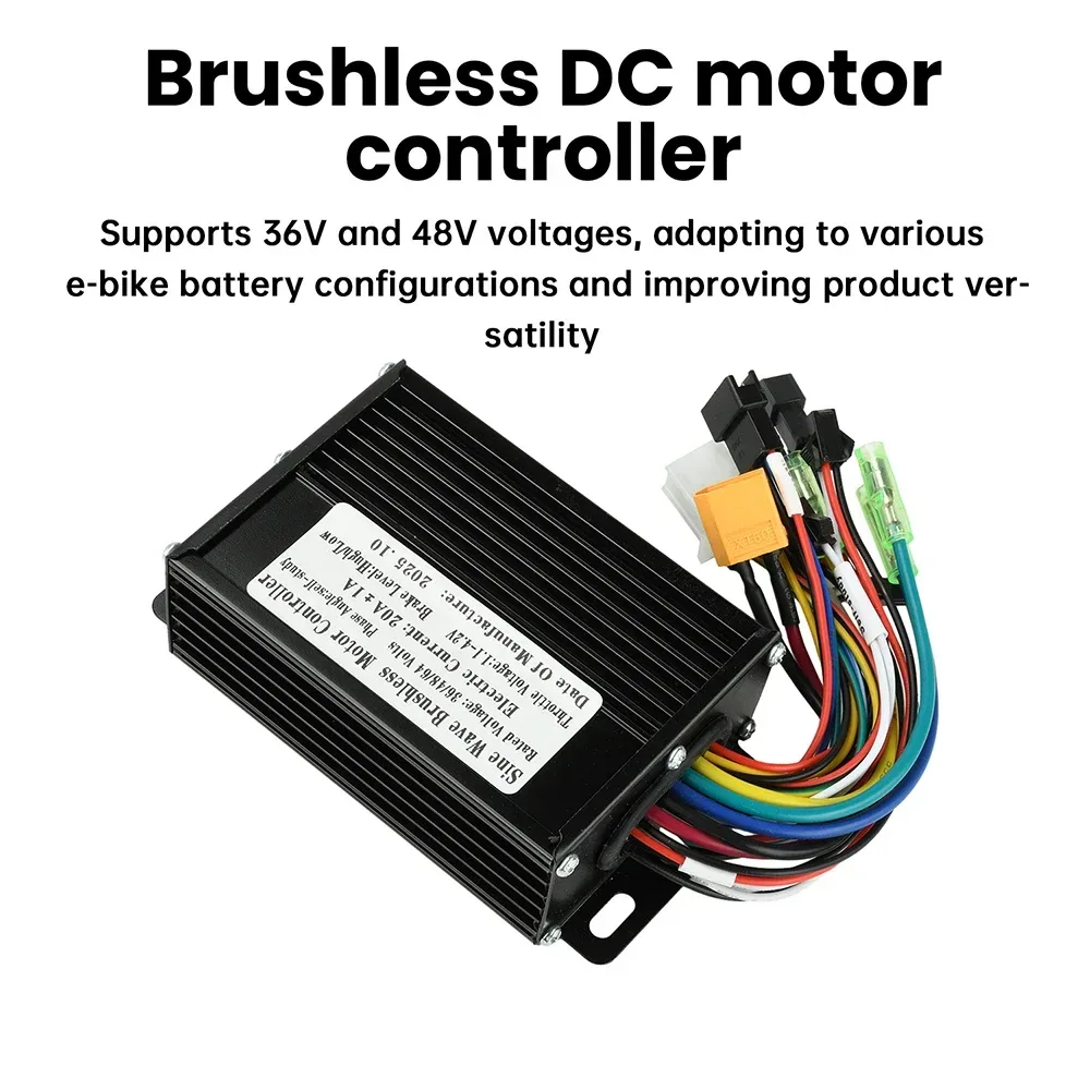 36 V 48 V 350 W-500 W 20 A Sinuswelle Bürstenloser Motorcontroller Geeignet für SM-Anschlüsse Protokoll 2 LCD-Instrument Elektrofahrrad