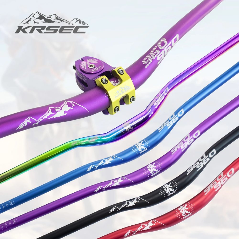 KRSEC 31,8 mm Mountainbike-Lenker, Fahrrad-Riser-Lenker aus Aluminiumlegierung, 25 mm Aufstieg, 780 mm Länge, Lenker mit stumpfem Politur