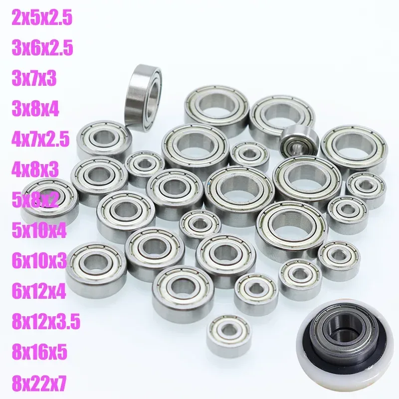 10 Stück Miniaturkugellager 3x7x3 3x8x4 4x8x3 5x8x2 5x10x4 8x22x7 608zz 2Z für Fahrrad RC Auto Spielzeug Hochgeschwindigkeitsstille kleine Lager
