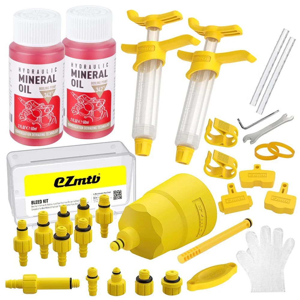 Bremsentlüftungsset für hydraulische Shimano-Bremsen, hydraulische Bremsflüssigkeitswechsel-Sets, einschließlich 1?3 Stück 60 ml Bremsflüssigkeits-Mineralöl