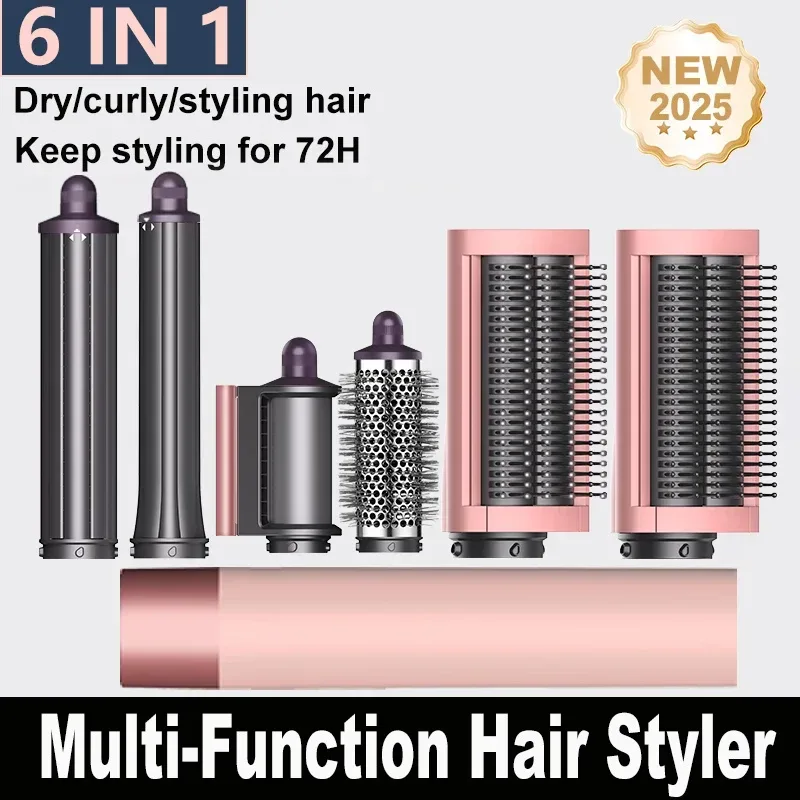 6-in-1 Föhnbürste 220V Negativ-Ionen-Haarstyler-Set Heißluft-Styler für Automatisches Locken Haarstyling-Werkzeuge Bestes Geschenk für Frauen