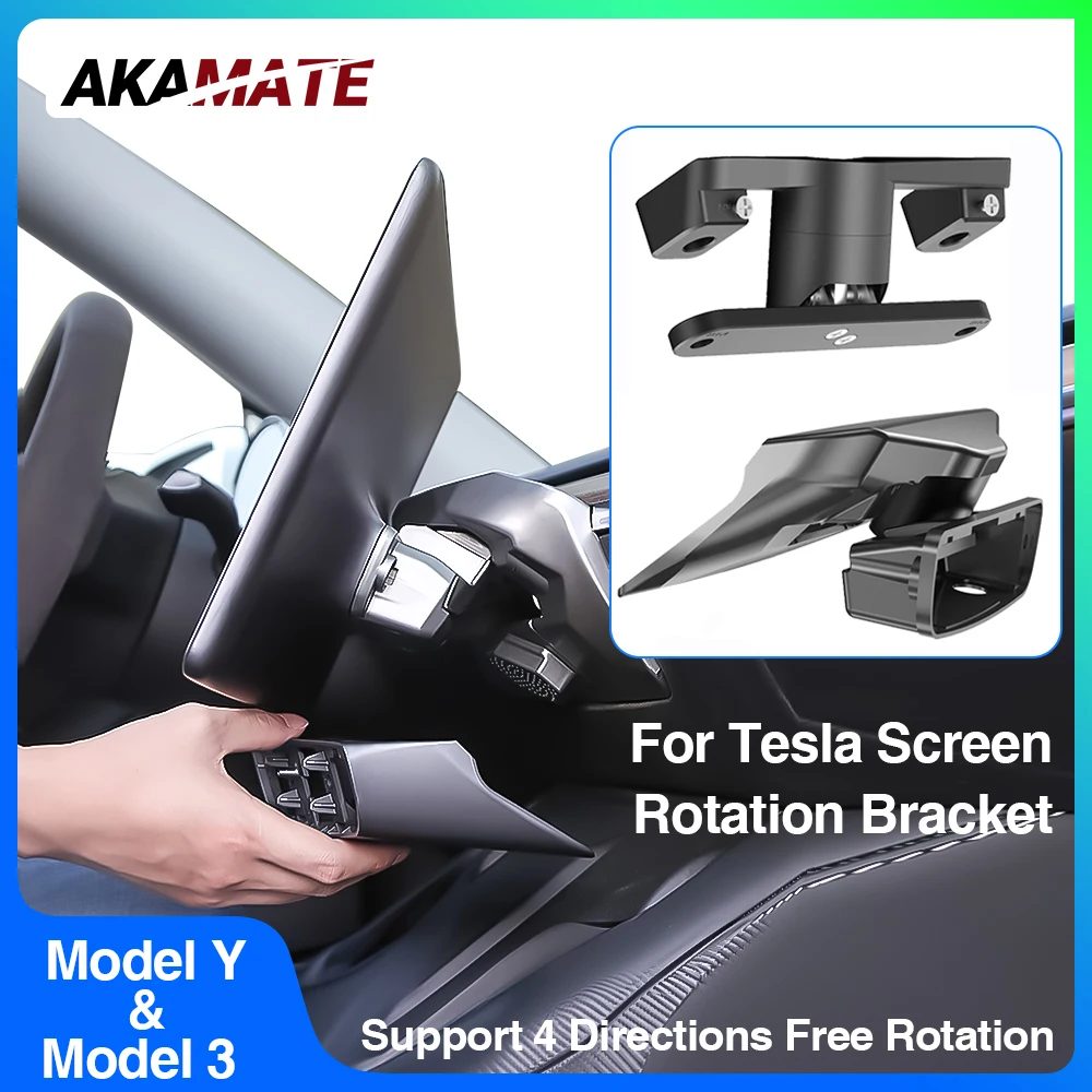 Drehbare Bildschirmhalterung für Tesla 2017?2024, Modell Y, Modell 3, drehbare Halterung, Highland-Display, drehbares Kit, Monitor, drehbarer Halter