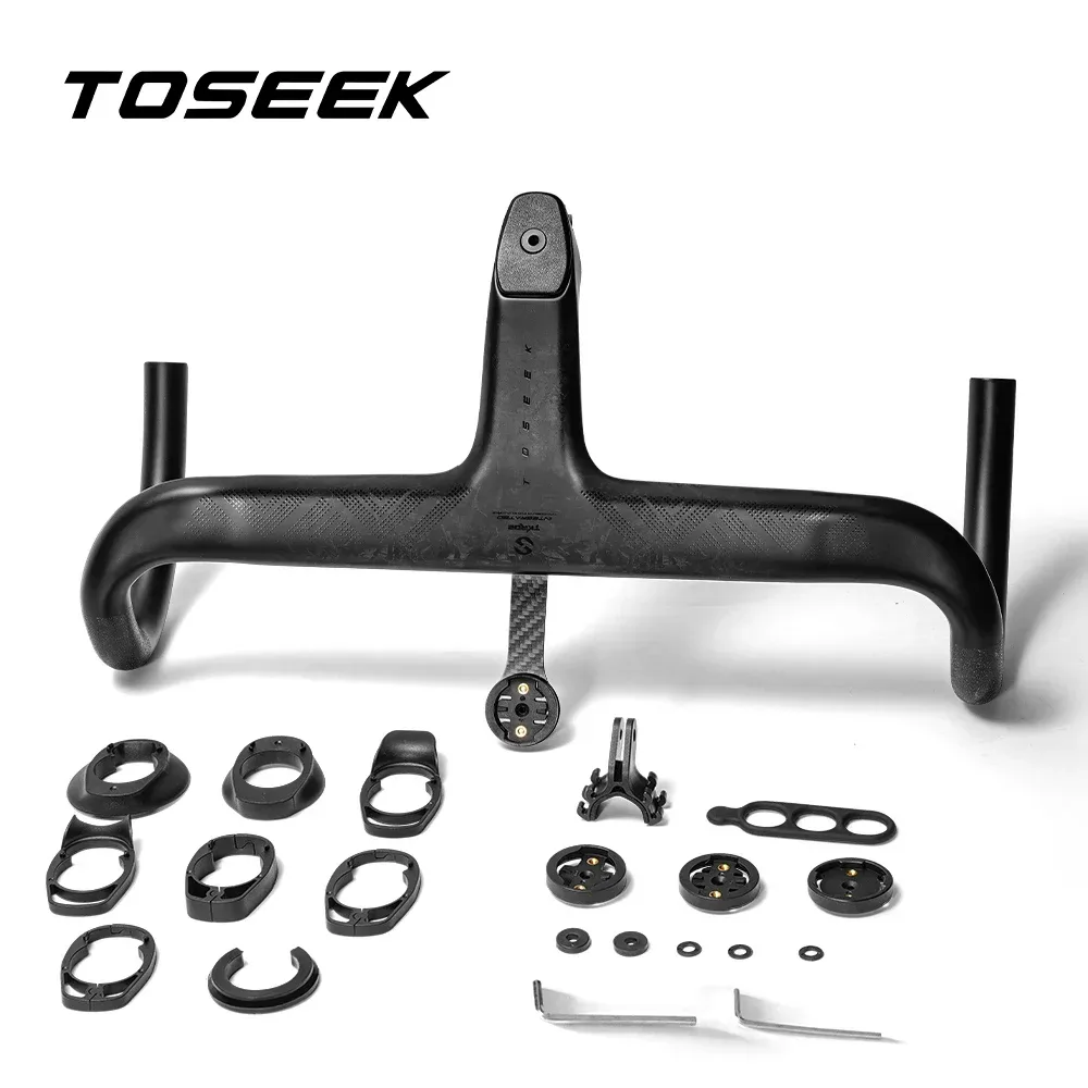 TOSEEK Carbon-Lenker Rennrad-Carbonlenker T700 Integrierter Carbonlenker Di2 Fahrradzubehör Carbon-Dropbar