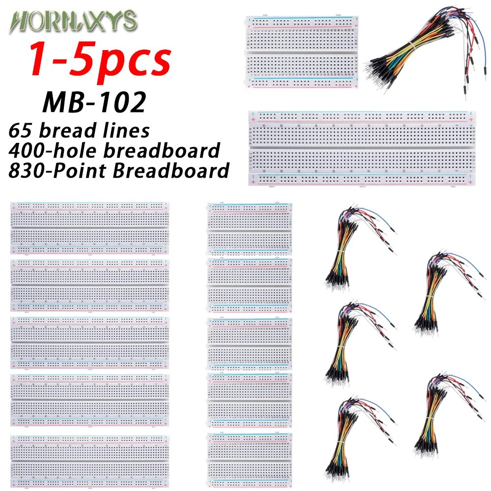 MB-102 Prototyp-Breadboard 400 830 Punkte lötfreies PCB-Breadboard Überbrückungsdrähte Kabelbrett DIY Dupont-Draht für Arduino-Kit
