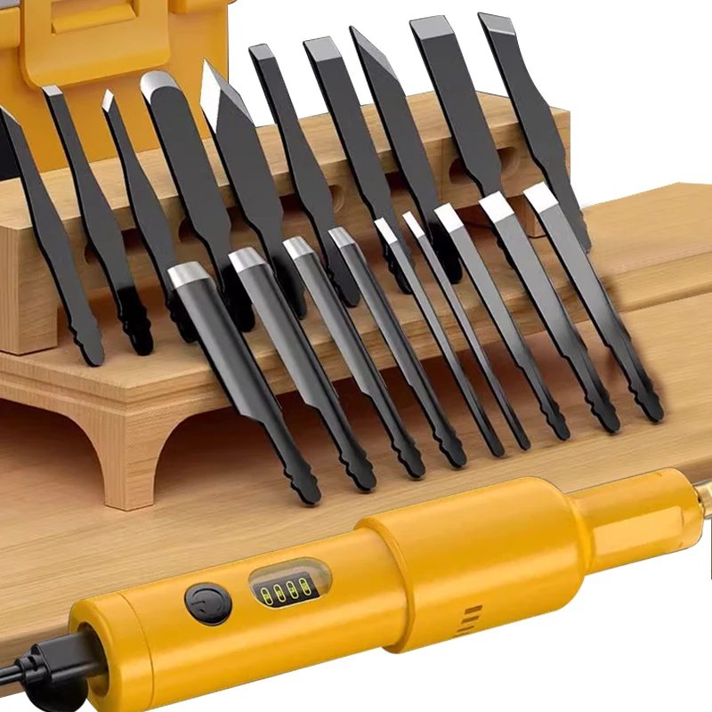 40W Neue Elektrische Carving Messer Set Möbel Zimmerei Wurzel Carving Messer Werkzeug Skulptur Carpenter Meißel Holz Mit 20PCS Klinge