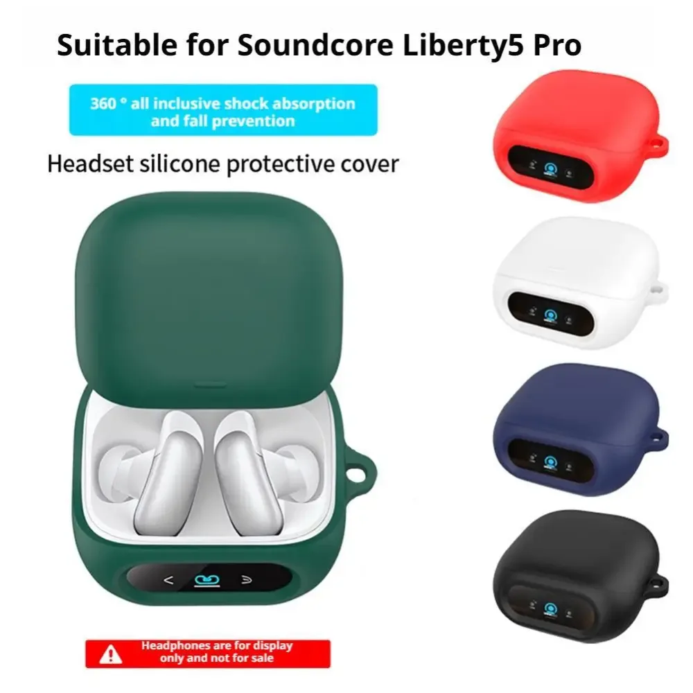 Silikonhülle für Soundcore Liberty 5 Pro Schützende Ladehülle Weiche Abdeckung für Ohrhörer-Ladeetui