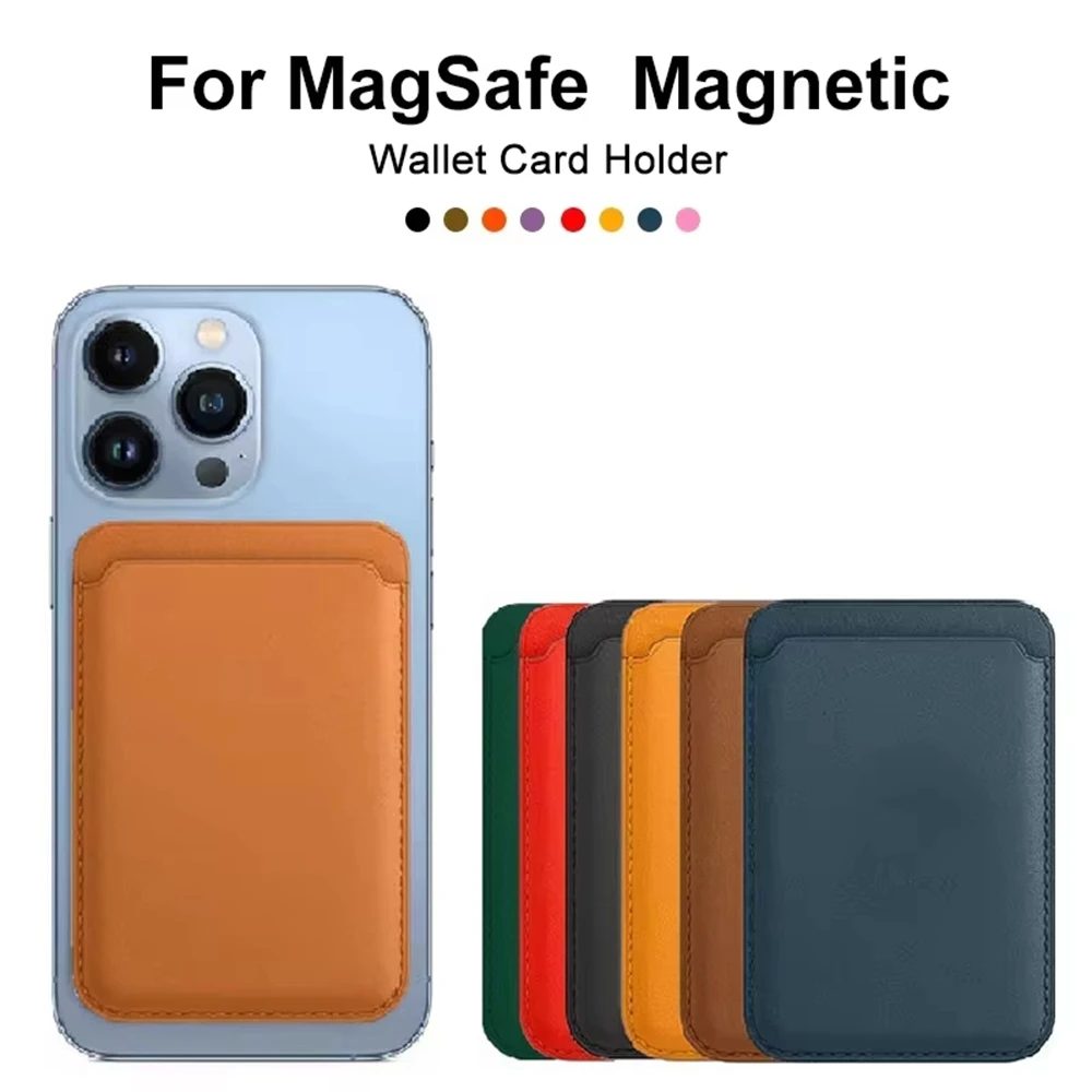 Magnetische Leder-Brieftaschenhülle für MagSafe für iPhone 17 16 15 14 13 12 Pro Max Samsung S26 S25 Ultra S24 Plus mit Kartenhalter