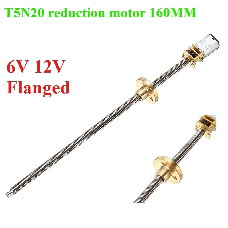 T5 Schnellgewinde N20 Verzögerungsmotor 160 mm lange Schraube Edelstahl Flansch verschiedene Drehgeschwindigkeit