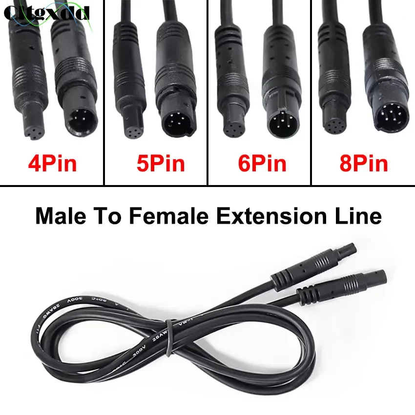 Cltgxdd 4/5/6/8 Pin Stecker auf Buchse Rückfahr kamera Verlängerung kabel Kabel 4p 5p 6p 8 p Auto Video Verbindungs kabel 1/2/3m