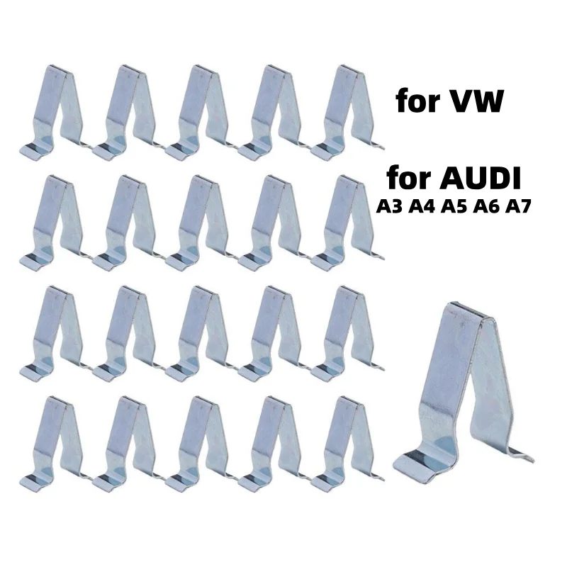 10/20 Stück Autotürstreifen Futter Metallbefestigungsclips für VW Seat Audi A3 A4 A6 Kofferraum Heckklappenhalter Metallclips