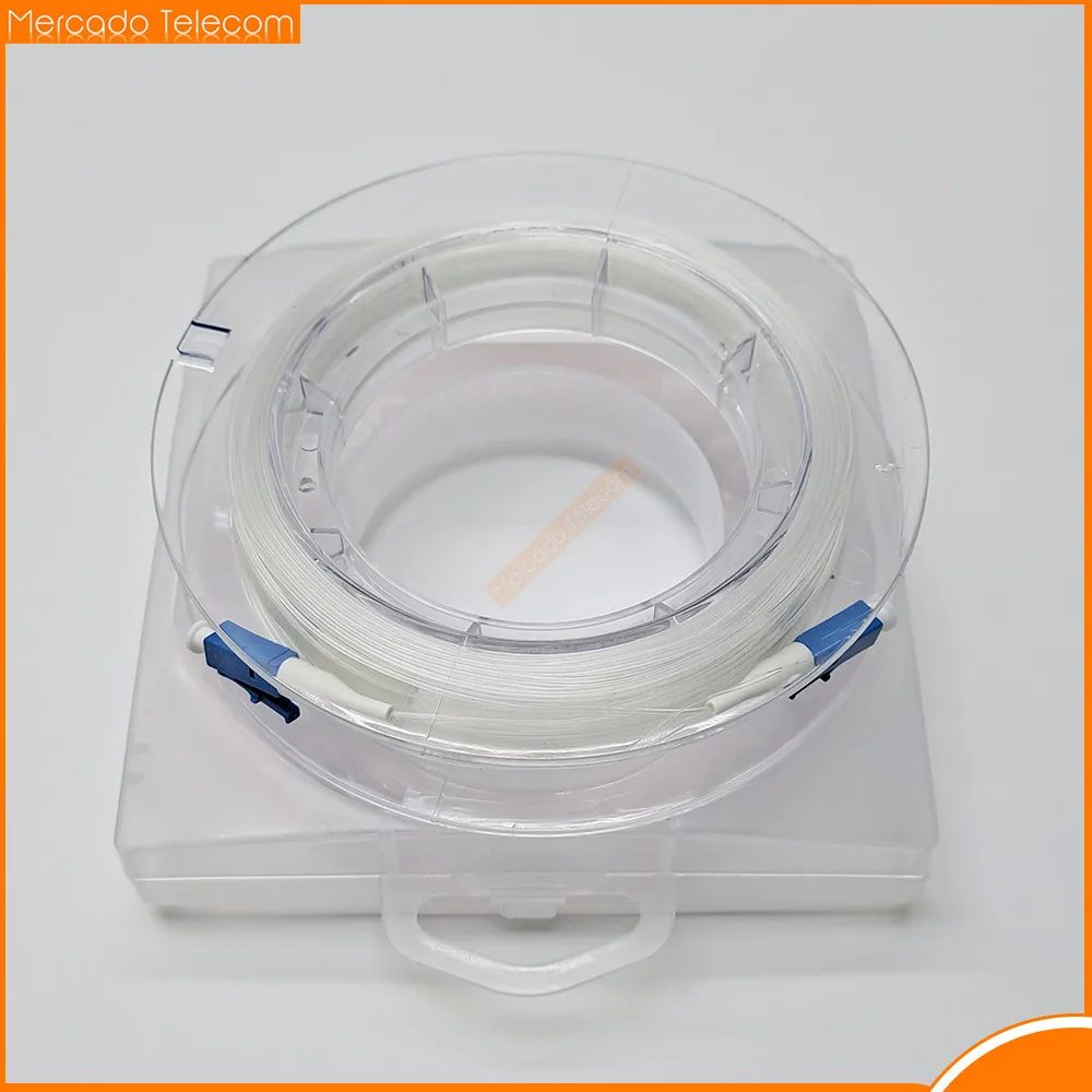 LC-LC transparentes Glasfaserkabel für den Innenbereich G657A2 unsichtbarer LC/UPC Singlemode-Einzelkern-Jumper 20m 30m 50m