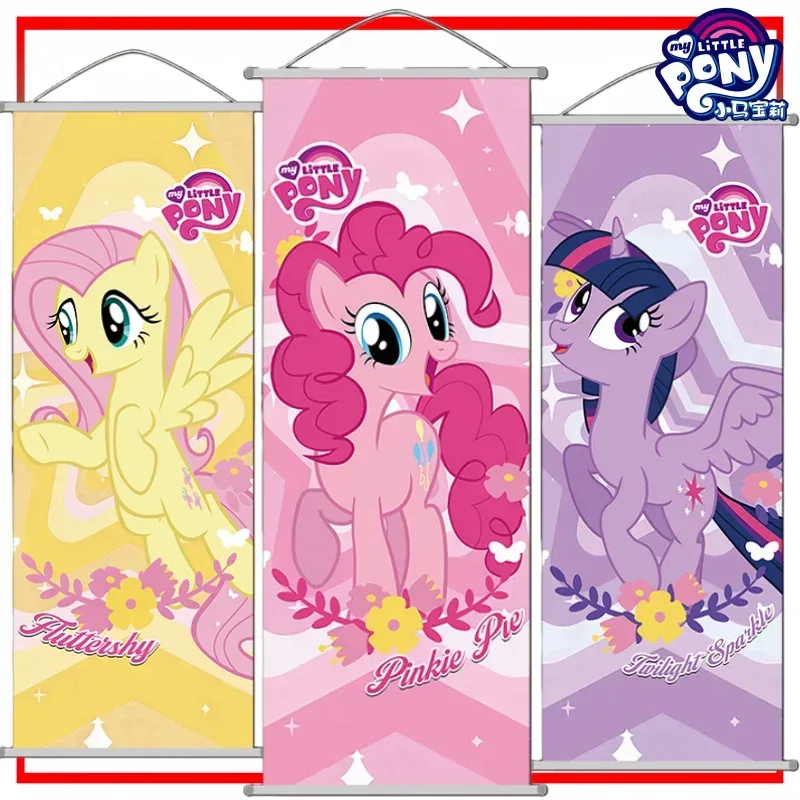 My Little Pony Hängegemälde Cartoon Pinkie Pie Poster Urlaub Dekoration Anime Merchandise Long Scroll Festival Geschenk