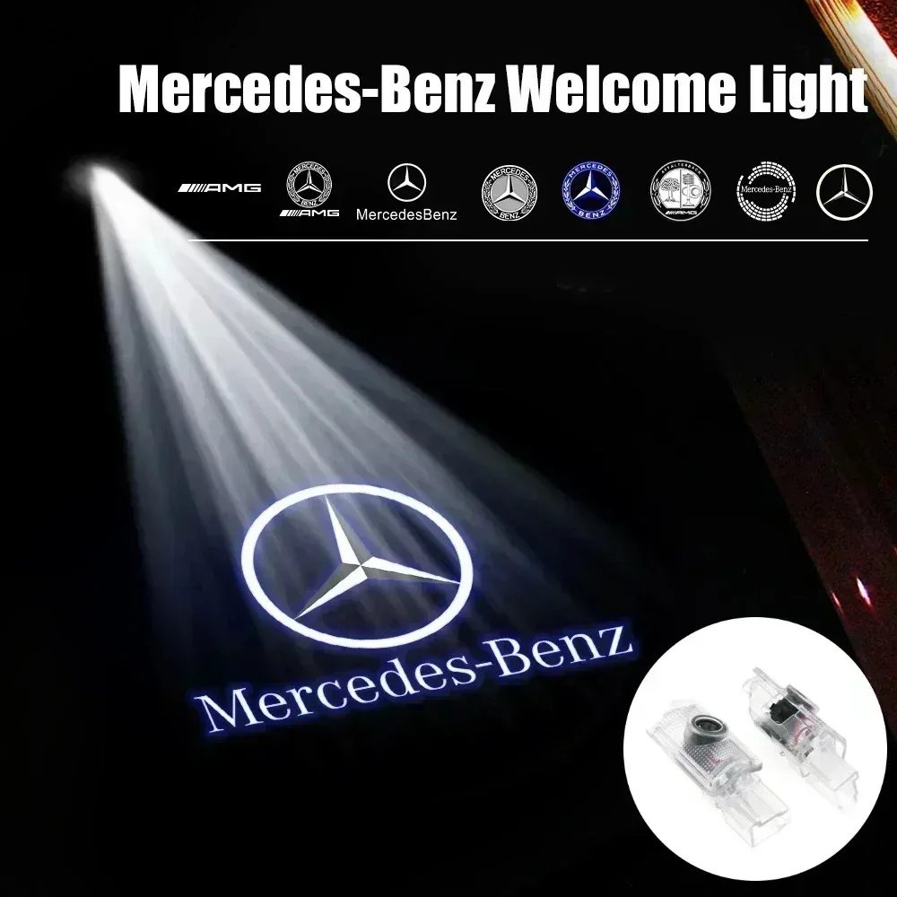 2-4 Stück Tür-Willkommens-LED-Licht, Laserlicht für Mercedes Benz R GL ML M Klasse X164 W215 W164 4MATIC ML300 ML500 R300 R320