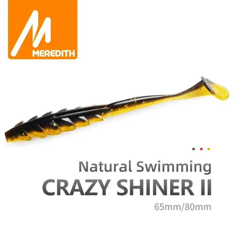 MEREDITH Weichköder 65mm 80mm Angelköder Shad Silikonköder T-Schwanz Wobbler Swimbait Künstlicher Weichköder