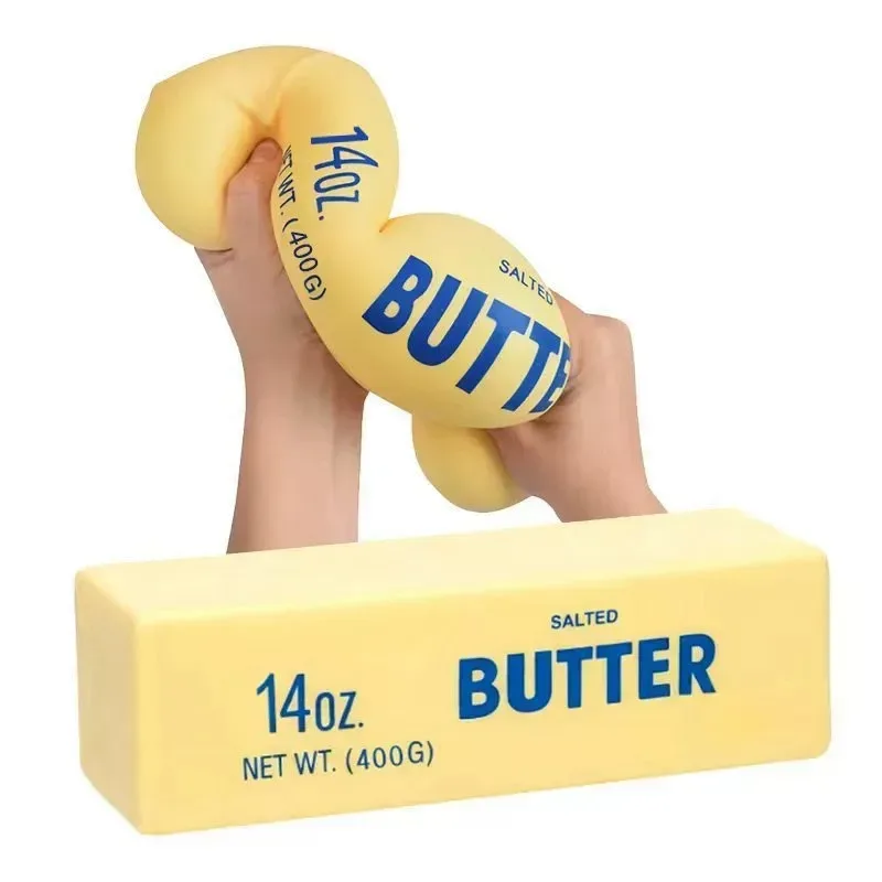 23cm Großer Butter-Stick Weiches Spielzeug mit Langsamer Rückfederung zur Dekompression Quetschspielzeug zur Druckentlastung Handentspannung Geschenkspielzeug