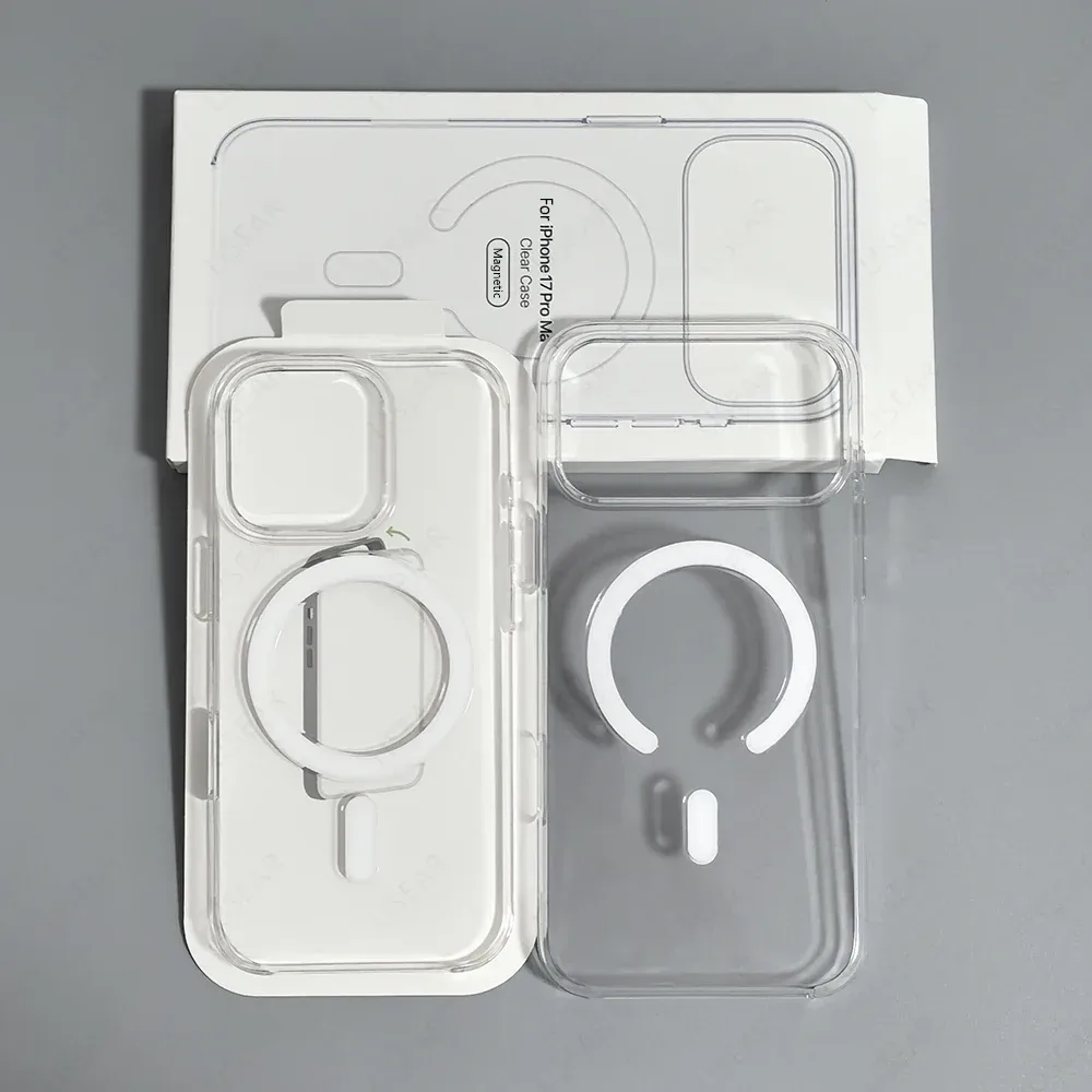 Original Transparente Magnetische Handyhülle für iPhone 18 17 Pro Max 16 15 14 Plus 13 12 Mini für MagSafe Kabelloses Laden Schutzhülle