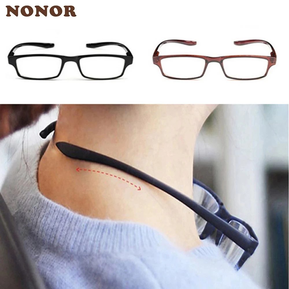 NONOR Hals hängende Damen Anti-Ermüdungs-Presbyopie-Brille Ultraleichte unzerbrechliche Lesebrille Herren