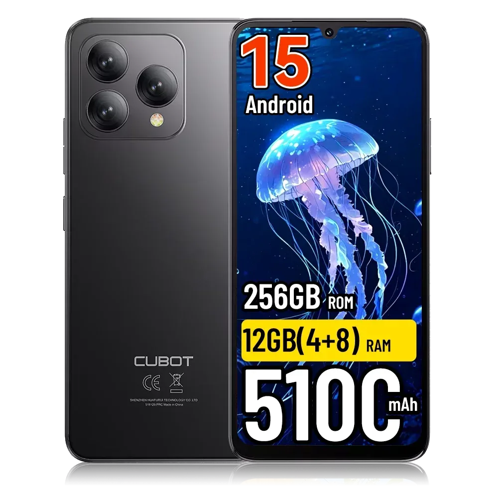 [Versand aus Polen] Cubot A40 Smartphone Android 15 12GB(4+8)+ 256GB 5100mAh NFC 6,88'' 120Hz Gesichtserkennung 4G Telefon