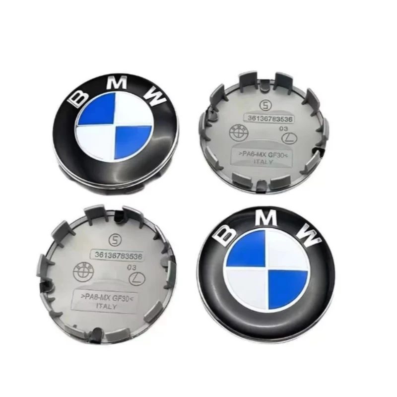 4er-Set 56mm 68mm Auto-Styling Radnabenkappen Felgenabdeckungen für BMW E36 E46 E53 E90 E60 E61 E93 E87 X1 X3 X5 F30 F20 G30