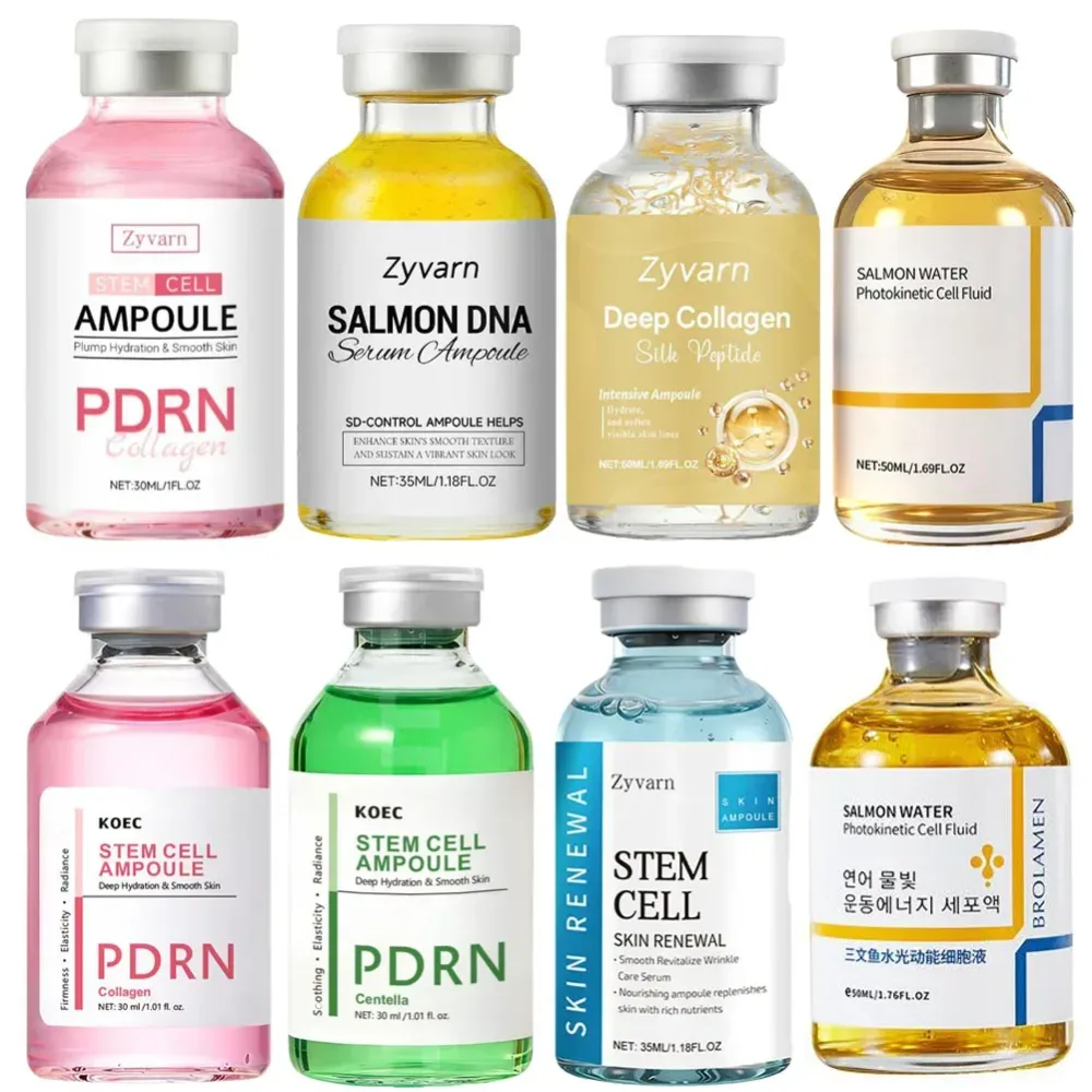 PDRN Lachs-DNA Ampulle Verjüngungsessenz Nährende Reparatur Glättende Porenverkleinernde Feuchtigkeitslotion Hautpflege Straffung