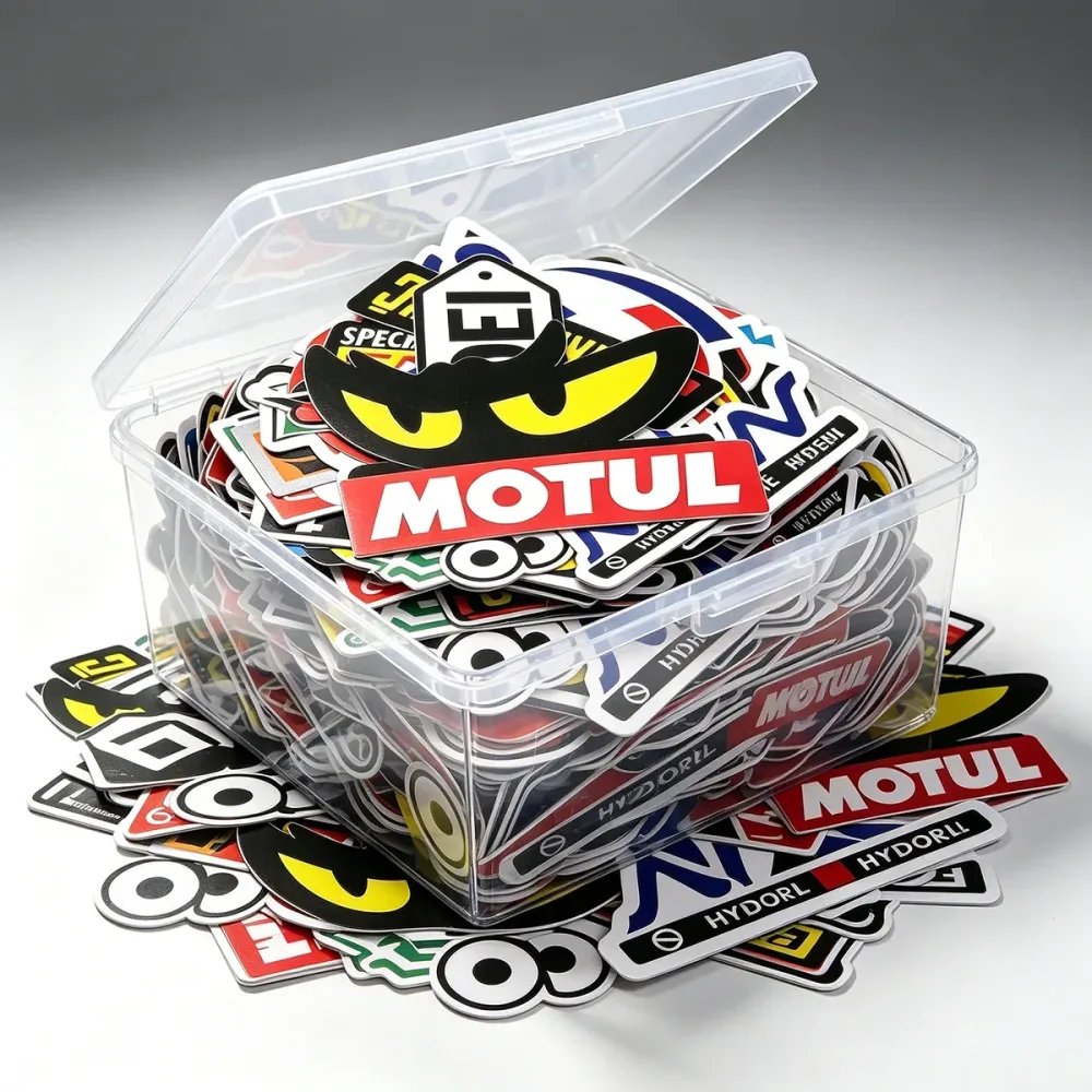 Heiß begehrte Motorrad-Aufkleber, Helm-Tank-Renn-Sponsor-Logo-Aufkleber-Set für Yamaha, Suzuki, Kawasaki, Honda, Harley Davidson, KTM