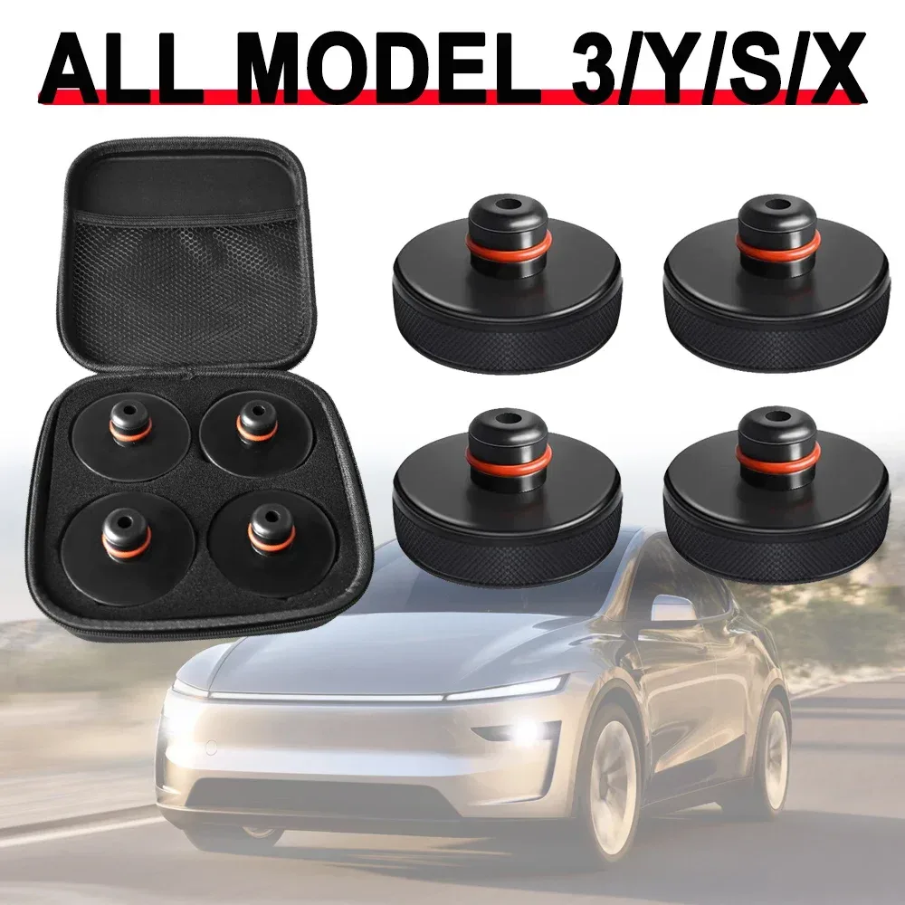 Für Tesla Hebeadapter-Set: Model 3, Model Y, Juniper YL, Model S, X Zubehör, Gummi-Hebepucks, Autoreparaturwerkzeuge
